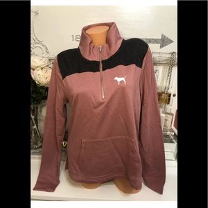Pink Quarter Zip Sweater